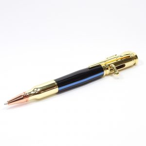 Gold Bolt Action Pen in Thin Blue Line