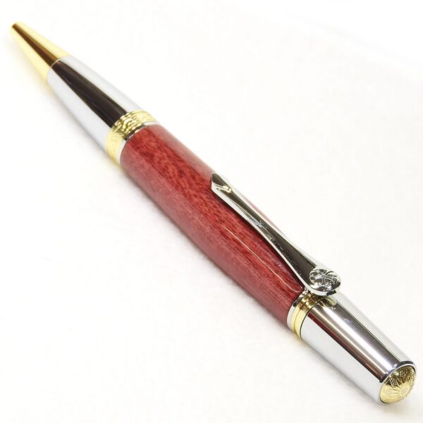 Handcrafted Pen in Purpleheart with Gold and Chrome, Gallant Style