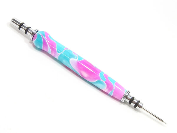 Handmade aqua pink seam ripper