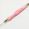 Handmade Seam Ripper and Sewing Awl - Rose Pink & White Swirl Acrylic