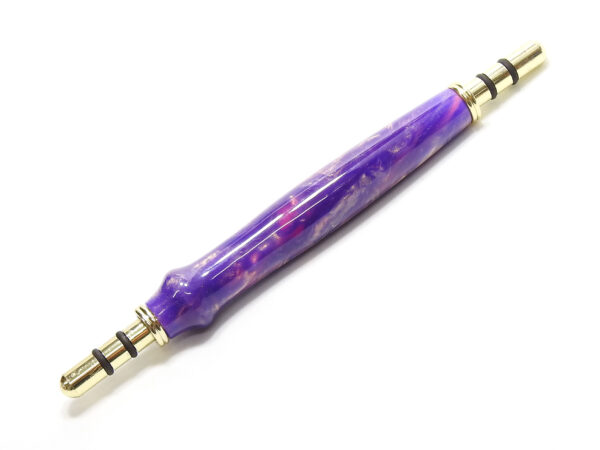 Handmade seam ripper purple gold clouds