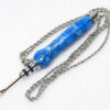 handmade seam ripper necklace Persian blue crush