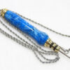 handmade seam ripper necklace Persian blue crush